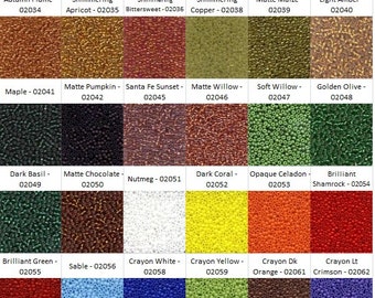 Mill Hill Glass Seed Beads Size 11/0 - Colors 02034-02105