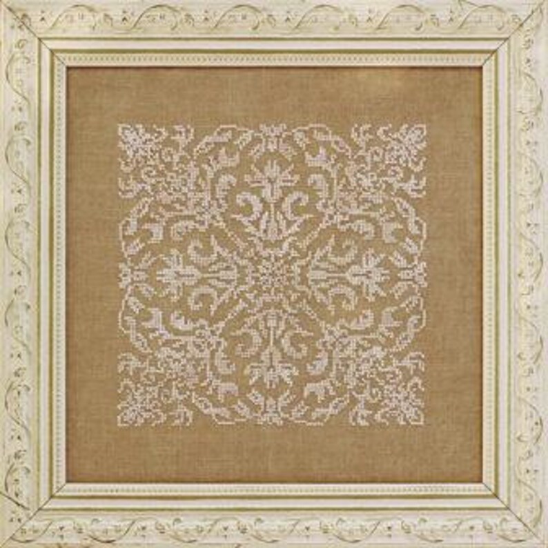 Ink Circles Damask Square Cross Stitch Pattern Etsy