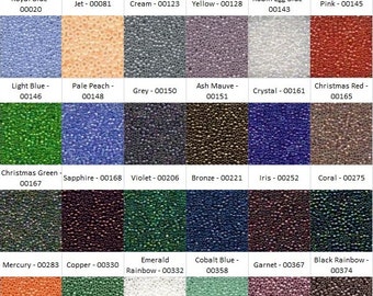 Mill Hill Glass Seed Beads Size 11/0 - Colors 00020-02033
