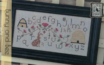 Annie Beez Folk Art-Bunny And Bee