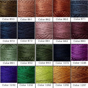 Valdani Perle Cotton Balls/Solid Colors 861 thru 8123, Size #5, #8, #12