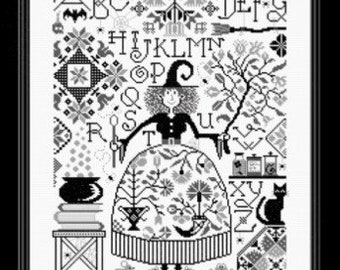 Jardin Prive' - Lady Halloween - New Cross Stitch Pattern
