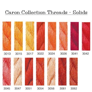 Caron Collection Soie Cristale, Impressions, Wildflowers - Colors 3013-3062 - Solid colored Embroidery Threads