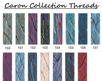 Colección Caron: Nenúfares, Flores Silvestres, Acuarelas, Impresiones - Colores 150-164 - Hilos de Bordado Variegados