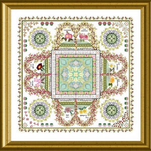 Chatelaine Design - The Rosarium Mandala - Cross Stitch Pattern