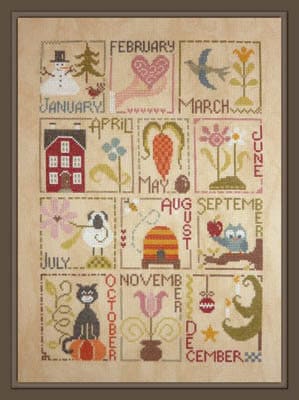 Jardin Prive'-Au Fil Des Mois-New Cross Stitch Pattern