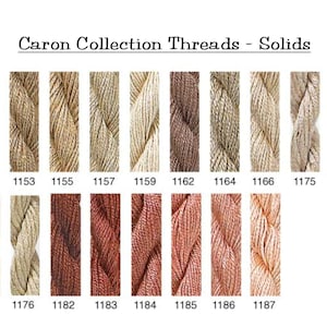 Caron Collection Soie Cristale, Impressions, Wildflowers - Colors 1153-1187 - Solid colored Embroidery Threads