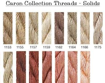 Caron Collection Soie Cristale, Impressions, Wildflowers - Colors 1153-1187 - Solid colored Embroidery Threads