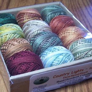 Valdani hand-dyed 3-strand cotton floss set of 12 