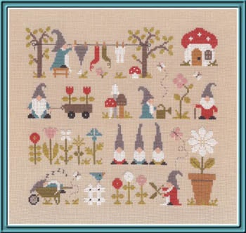 Jardin Prive'-Au Pays Des Gnomes-New Cross Stitch Pattern