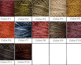 Valdani Perle Cotton Balls/Variegated - Colors P1 thru P12, PT1 thru PT14, V1 thru V106 - Sizes #5, #8, #12