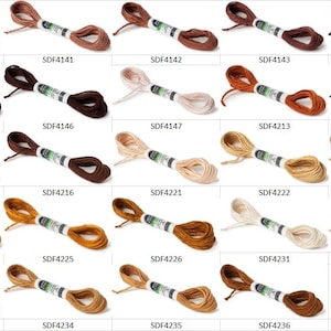 Soie d'Alger silk embroidery thread, colors 4140-4636 by Access Commodities, 5 meter pull skeins