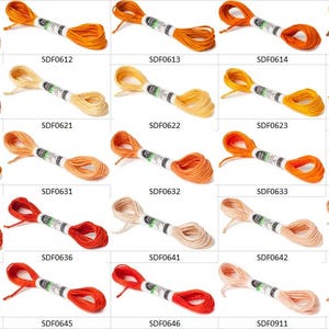 Soie d'Alger silk embroidery thread, colors 611-1046 by Access Commodities, 5 meter pull skeins