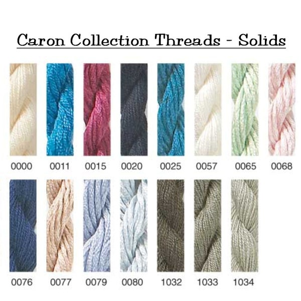 Caron Collection Soie Cristale, Impressions, Wildflowers - Colors 0000-1034 - Solid colored Embroidery Threads