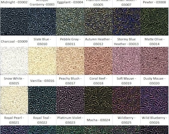 Mill Hill Glass Antique Finish Seed Beads Size 11/0 - Colors 03002-03575