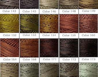 Valdani Perle Cotton Balls/Solid Colors 143 thru 853, Size #5, #8, #12