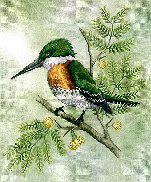 Crossed Wing Collection-Green Kingfisher