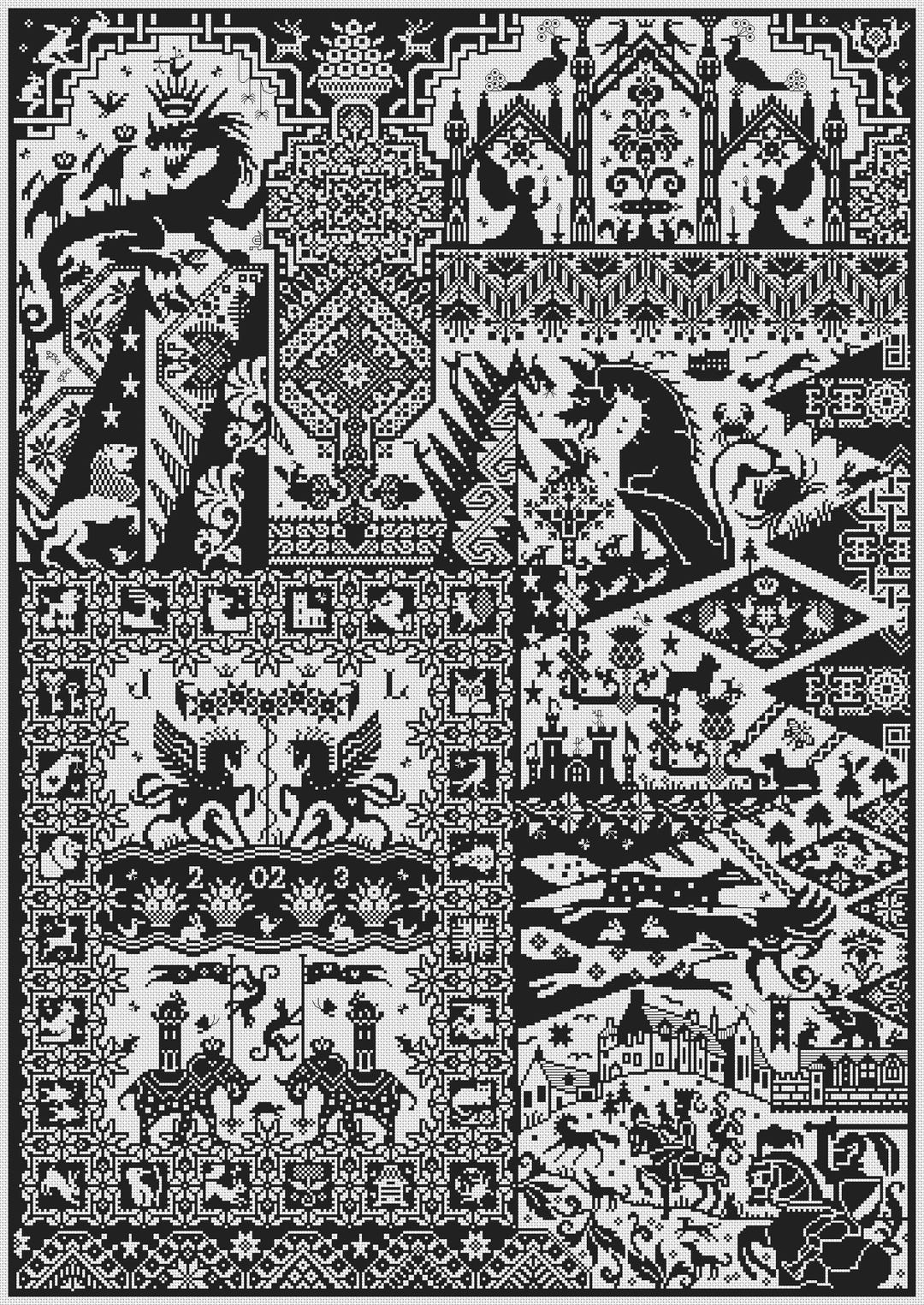 Long Dog Samplers - Pennance - Cross Stitch Pattern - Etsy