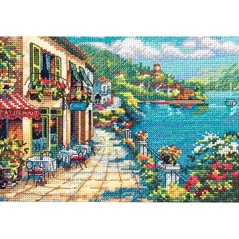 Needlework Crafts Full Embroidery Counted Cross Stitch Kits Overlook Cafe