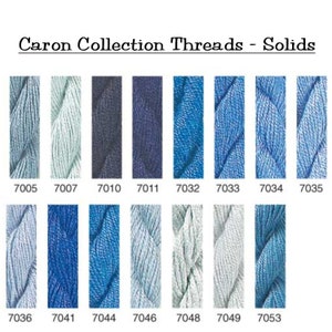 Caron Collection Soie Cristale, Impressions, Wildflowers - Colors 7005-7053 - Solid colored Embroidery Threads