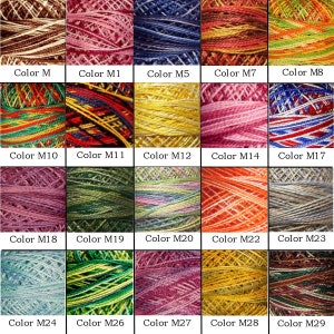 Valdani Perle Cotton Balls/Variegated - Colors M thru M93, M800 thru M806, M1001, Sizes #5, #8, #12