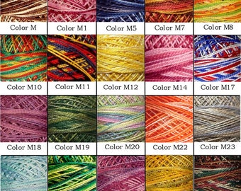 Valdani Perle Cotton Balls/Variegated - Colors M thru M93, M800 thru M806, M1001, Sizes #5, #8, #12