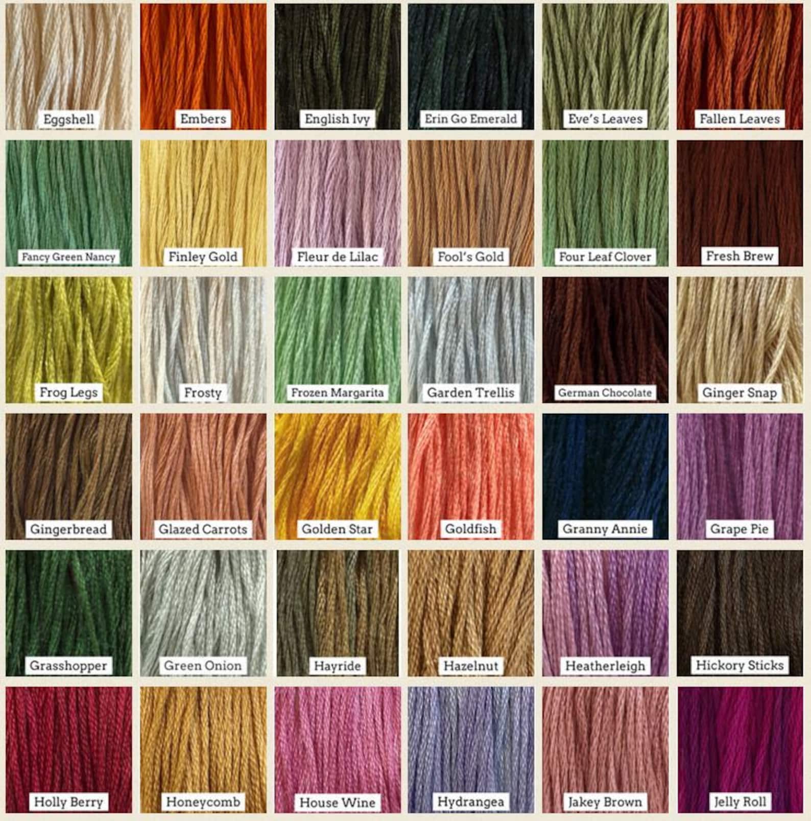 Classic Colorworks - Hand Dyed Cotton Thread - Colors E-J - Etsy