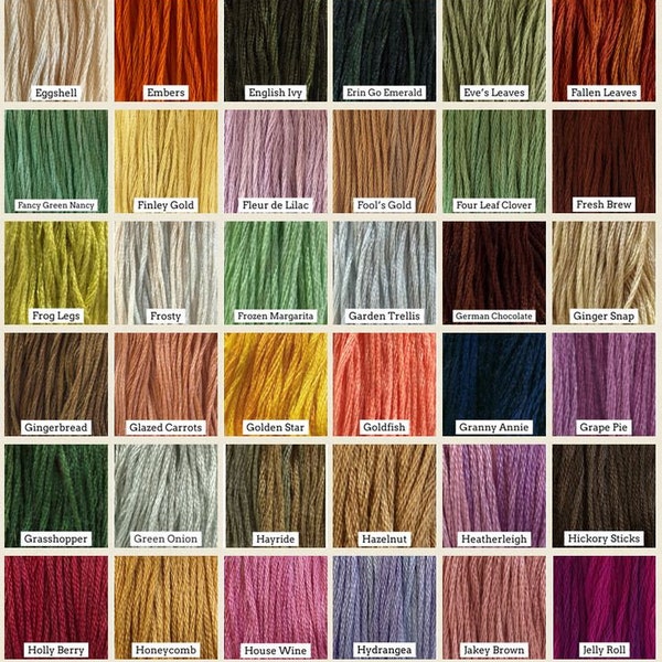 Classic Colorworks - Hand Dyed Cotton Thread - Colors E-J