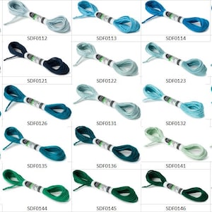 Soie d'Alger silk embroidery thread, colors 111-545 by Access Commodities, 5 meter pull skeins