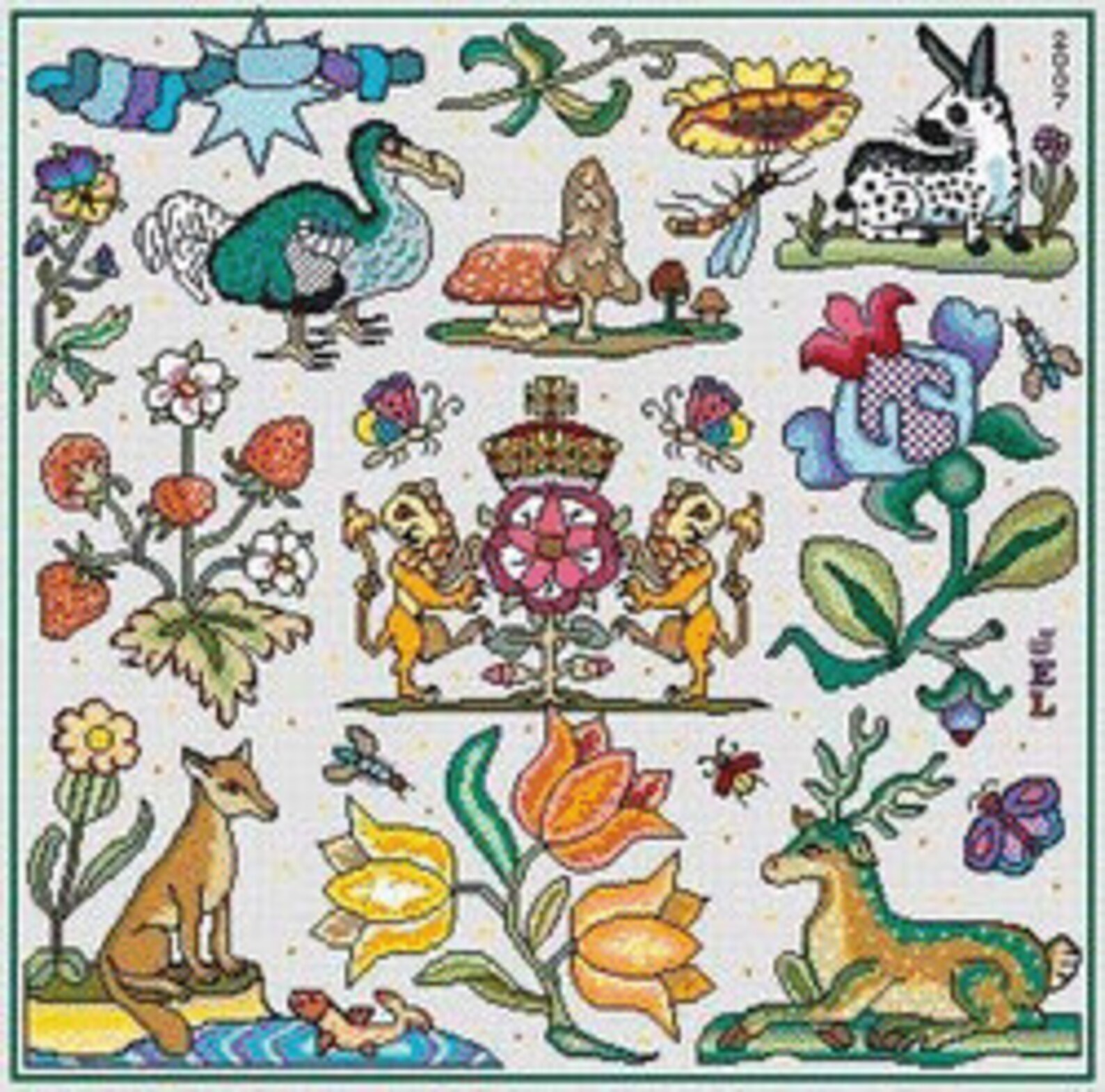 Long Dog Samplers Beautie Spotte Cross Stitch Pattern Etsy