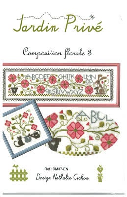 Jardin Prive'-Composition Florale 3-New Cross Stitch Pattern