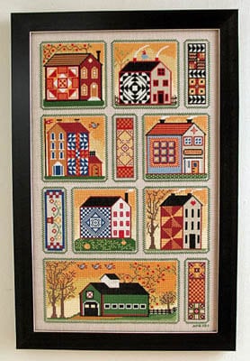 Annie Beez Folk Art-Quilty Neighborhood