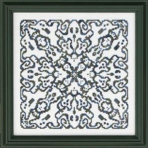 Ink Circles  - A Ghostly Mandala - Cross Stitch Pattern