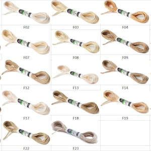 Soie d'Alger silk embroidery thread, Fondee and Skin Colors by Access Commodities, 5 meter pull skeins
