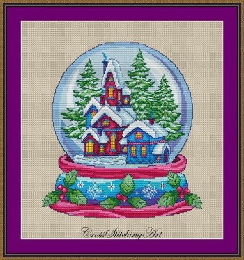 Cross Stitching Art-Cozy Village