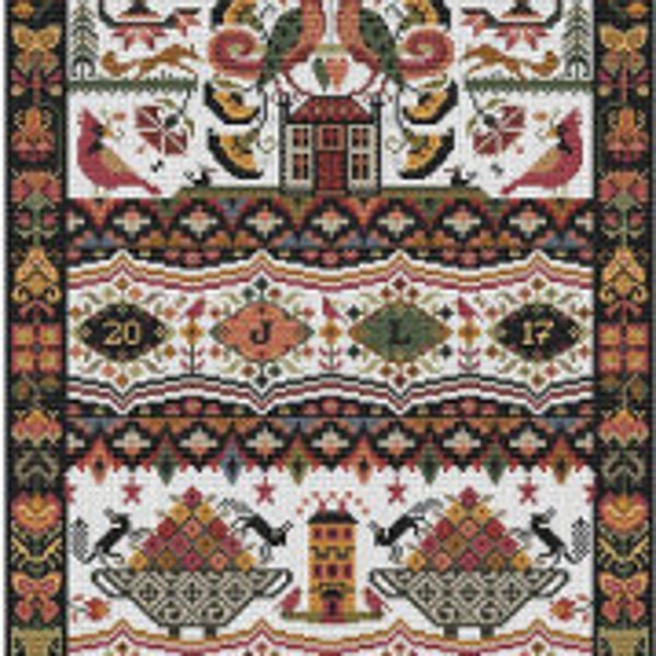 Long Dog Samplers - Hoity Toity - Cross Stitch Pattern