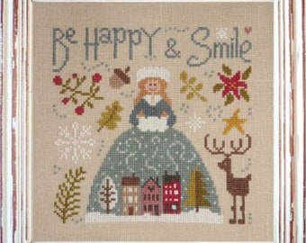 Jardin Prive' - Be Happy & Smile - New Cross Stitch Pattern