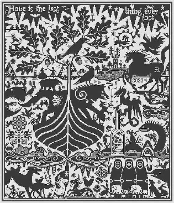 Long Dog Samplers Ragnarok Cross Stitch Pattern Etsy