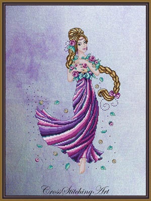 Cross Stitching Art-Rapunzel