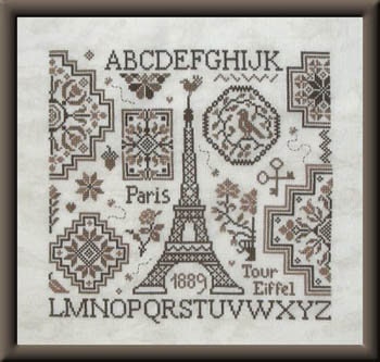 Jardin Prive'-Eiffel Quaker-New Cross Stitch Pattern