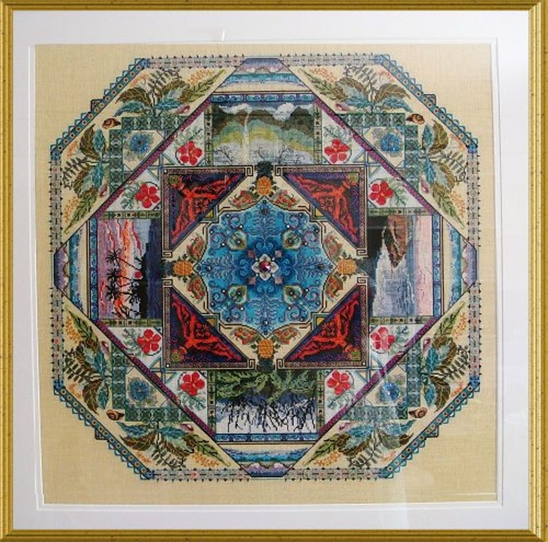 Chatelaine Design Hawaiian Garden Cross Stitch Pattern | Etsy