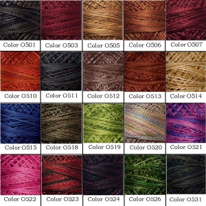 Valdani Perle Cotton Balls/Variegated Colors O12 thru O244, Size #5, #8, #12