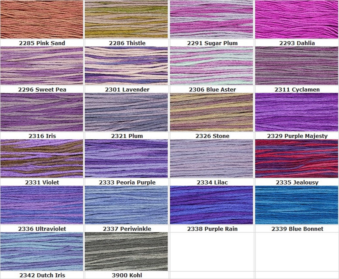 Weeks Dye Works 6-ply Floss, Colors 2230a Thru 2342 & 3900 - Etsy