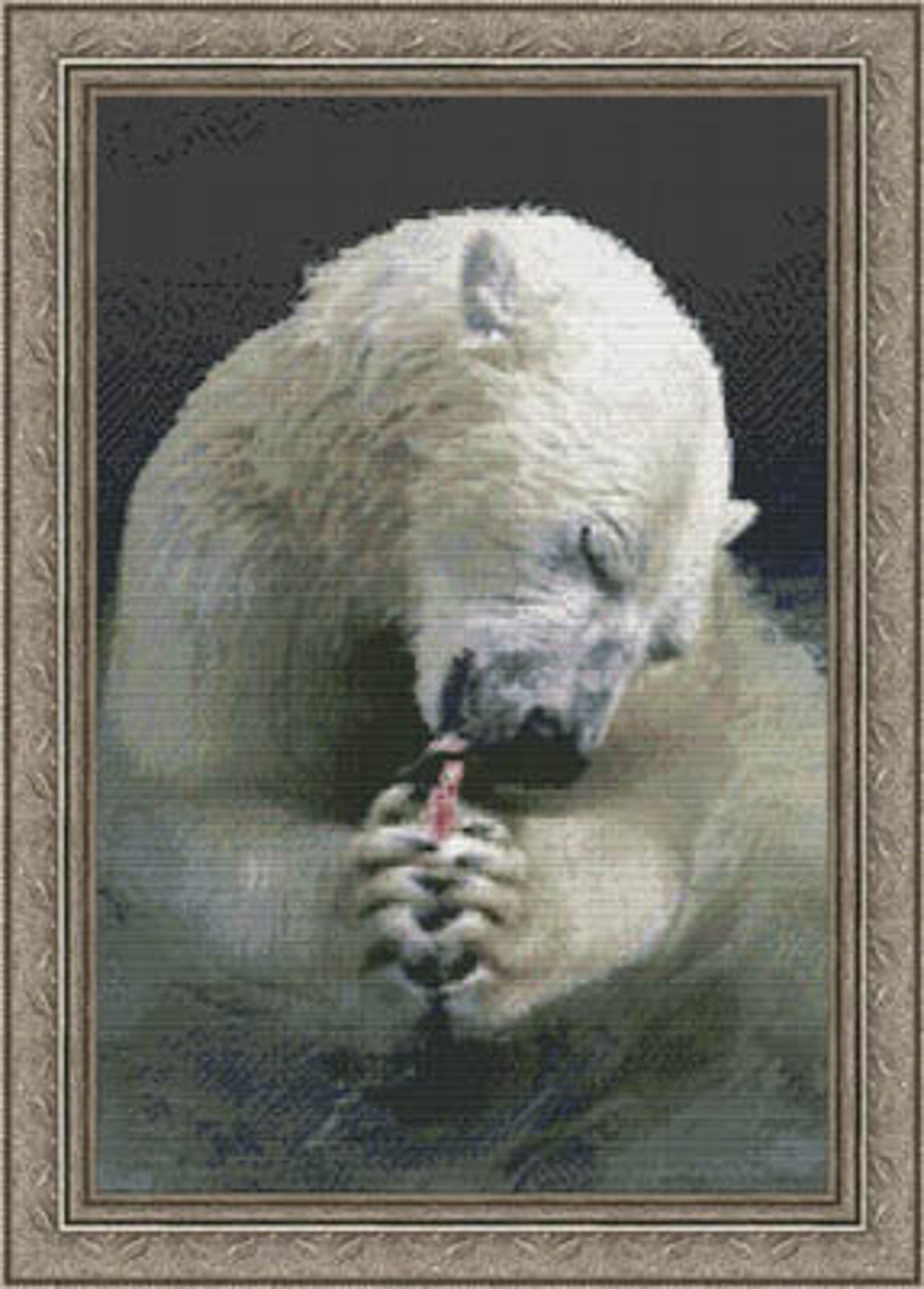 Kustom Krafts Polar Bear Cross Stitch Pattern Etsy