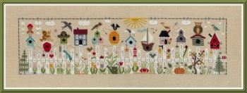 Jardin Prive'-Au Fil Des Nichoirs-New Cross Stitch Pattern