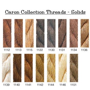 Caron Collection Soie Cristale, Impressions, Wildflowers - Colors 1112-1151 - Solid colored Embroidery Threads