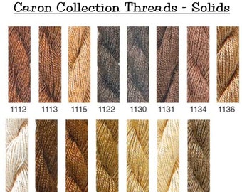 Caron Collection Soie Cristale, Impressions, Wildflowers - Colors 1112-1151 - Solid colored Embroidery Threads