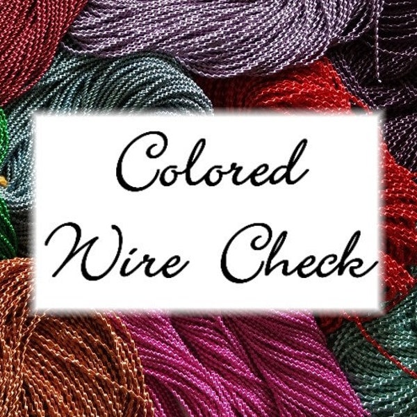 Colored Wire Check - Benton & Johnson Goldwork - 18" length - Colored No. 6