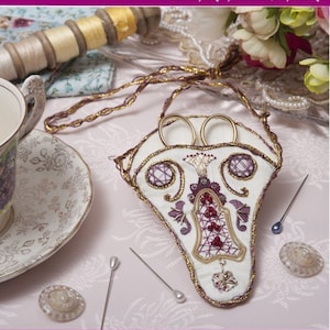 Scissor Chatelaine embroidery kit-Design by Irene Junkuhn-Rajmahal art silk kit