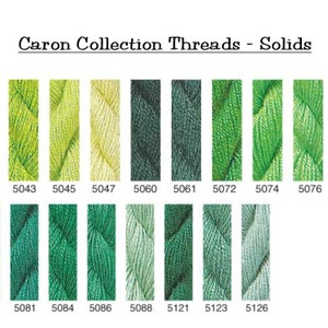 Caron Collection Soie Cristale, Impressions, Wildflowers - Colors 5043-5128 - Solid colored Embroidery Threads